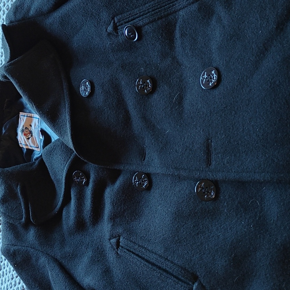 Sterlingwear black Navy Peacoat size 42R